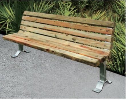 Landscape Timber Trailside Benches with Back