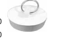 Stoppers - Hollow Stoppers-White Rubber