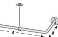 L-Bar Shower Rods - 1 pc.