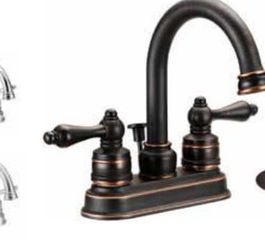 Two Handle High Spout Teapot Bathroom Faucet