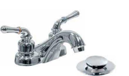 Two Handle Fancy Plastic Bathroom Faucet