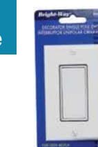 Decorator Single Pole Switch w/ Plate