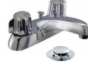 Two Handle Heavy Pattern Bathroom Faucet (Roslyn)