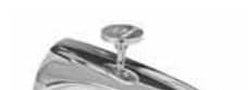 Cast Brass Tub Spout, Diverter at Back