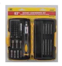 63 pc. Ratchet Screwdriver Set