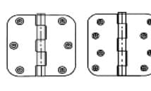 Stainless Steel 5/8" Radius Corner Plain Bearing Hinge