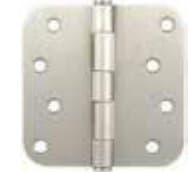 5/8" Radius Corner Plain Bearing Hinge — Removable Pin, 4" Clamshell
