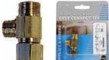 Easy Connect Tee, Brass