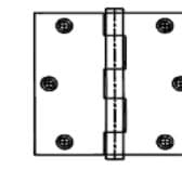 Stainless Steel Square Corner Plain Bearing Hinge