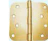 5/8" Radius Corner Plain Bearing Hinge — Non-Removable Set Screw Pin