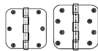 5/8" Radius Corner Ball Bearing Hinge — Removable Pin