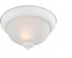 White 1-Light Ceiling Fixture