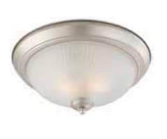 Brushed Nickel 2-Light Ceiling Fixture