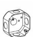 3-1/2" Octagon (30) Boxes & Extension Ring, Drawn 1-1/2" Deep