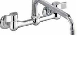 Two Handle Wall Mount Combo Faucet w/ Soap Dish (Genuine Gerber)