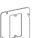 4-11/16 in Square (5S) 1-Gang & 2-Gang Device Rings, Flat or Drawn