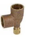 90° C x C Elbow w/ Drain