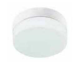 White 1-Light Round Ceiling Fixture