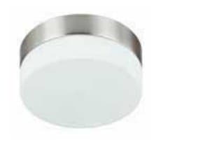 Brushed Nickel 1-Light Round Ceiling Fixture