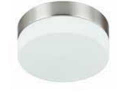 Brushed Nickel 2-Light Round Ceiling Fixture