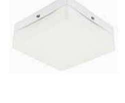 White 1-Light Square Ceiling Fixture