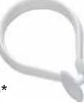 White Plastic Shower Curtain Rings