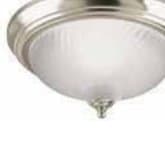 Brushed Nickel 2-Light Ceiling Fixture