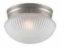 Antique Tin Frosted Opal Ceiling Fixture