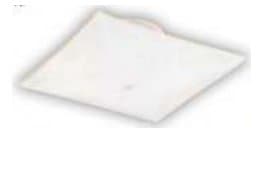 White Floral Square Ceiling Fixture