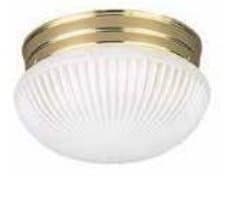 Polished Bronze Dome Ceiling Fixture