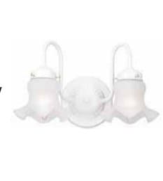 White 2-Light Wall Sconce