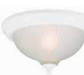 White 1-Light Ceiling Fixture