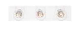 White 3-Light Vanity Bar