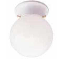 White Globe Ceiling Fixture