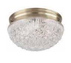 Antique Brass Dithered Glass Ceiling Fixture
