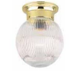 Polished Bronze Globe Ceiling Fixture