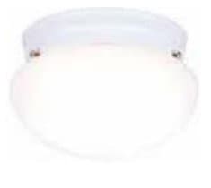 White Opal Glass Ceiling Fixture
