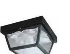 Black Resin Outdoor Ceiling Fixture
