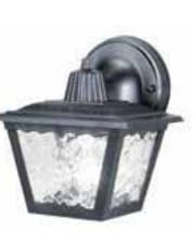 Black Resin Outdoor Wall Light