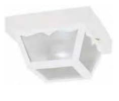 White Resin Outdoor Ceiling Fixture