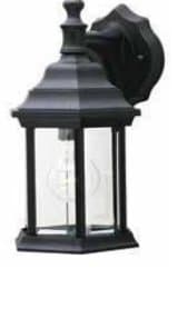 Textured Black Outdoor Wall Lantern