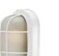White Oval Outdoor Bulkhead Light