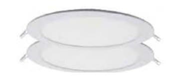 18W Thin LED Panel — Round 3000K (2-Pack)