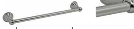 Towel Bar w/ Posts Concealed Screw, Bell-Style