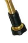 4" Brass Hose Nozzle w/ Rubber Grip