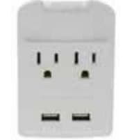 USB Power Strips & Wall Taps - 2 Outlet / 2 USB Wall Tap w/ Surge Protector