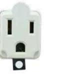 Outlet Wall Taps - Grounding Adapter - 2 Pack