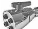 Shower Heads - Chrome Plated Solid Metal, Select-A-Flow Shower Head