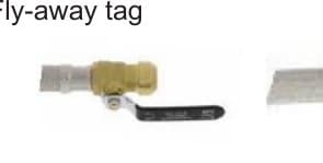 Push-On Water Heater Connector w/ Ball Valve
