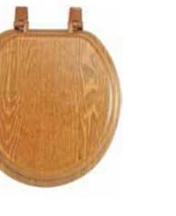 Oak Wood Seats - Round Seat-Plastic Hinge